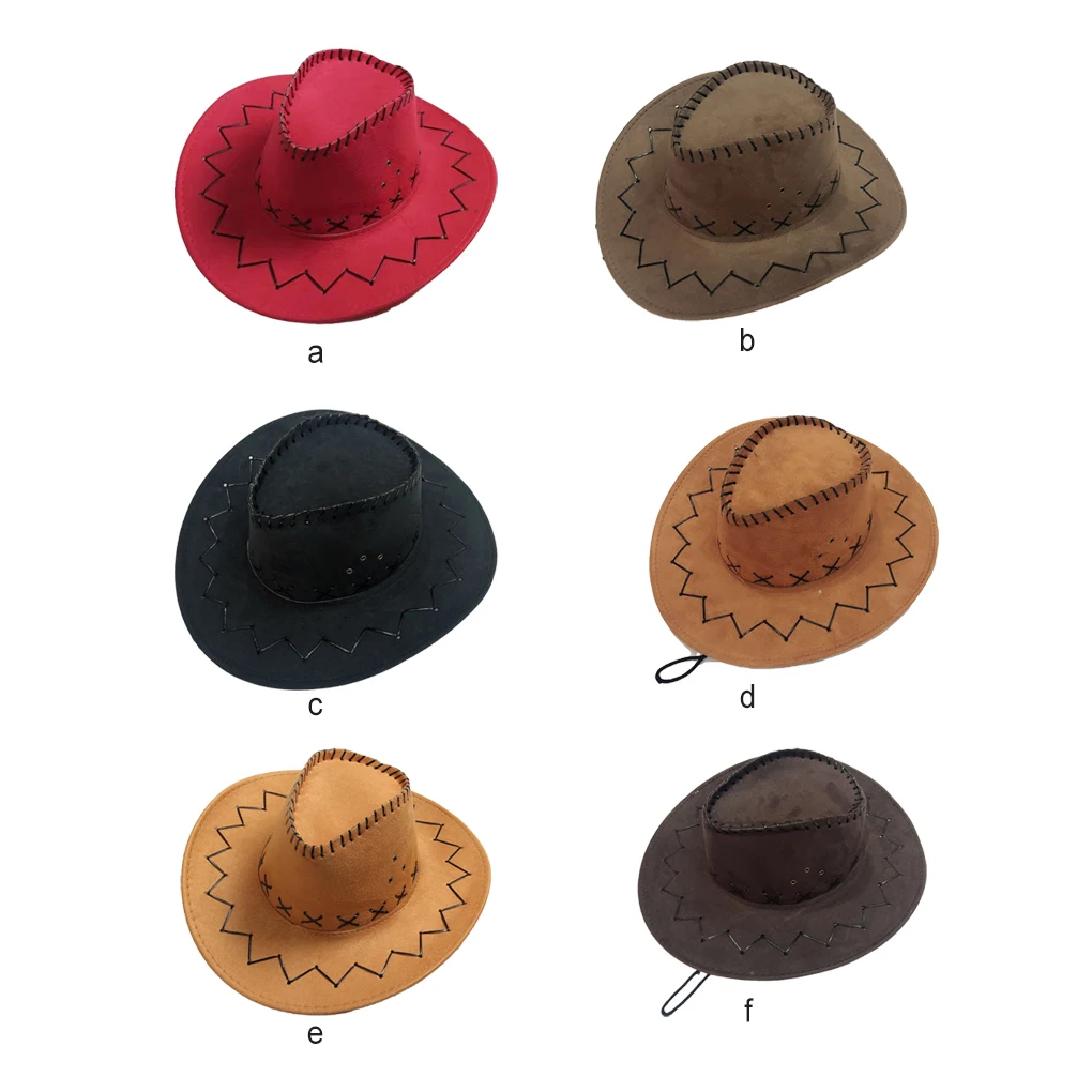 

Женская и Мужская модная ковбойская шляпа в западном стиле, кепка для косплея с широкими полями, костюм, головной убор для фотосъемки, рекви...