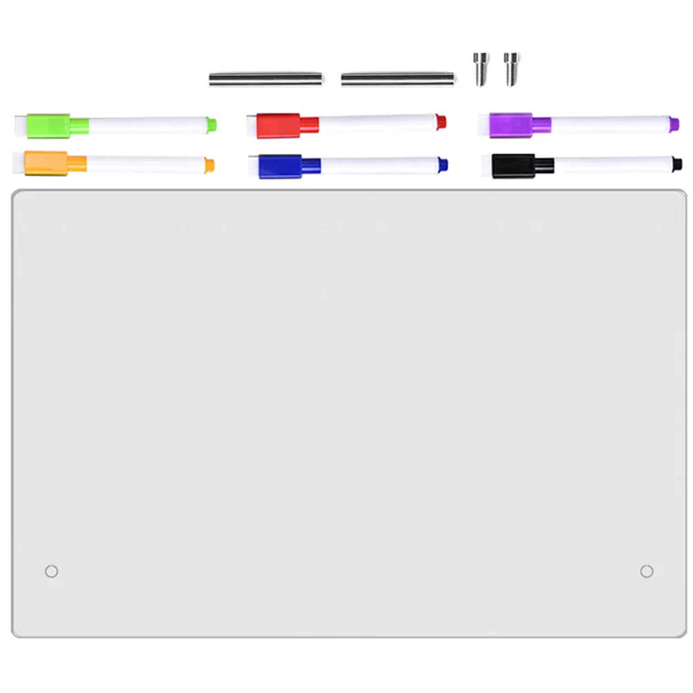 

White Board Clear Dry Erase Memo Desk Whiteboard Acrylic Household Pen Standing Desktop Office