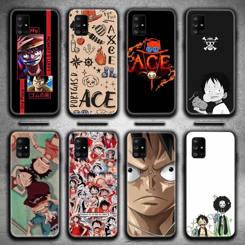 

Ace Luffy One Piece Phone Case For Samsung Galaxy A52 A21S A02S A12 A31 A81 A10 A30 A32 A50 A80 A71 A51 5G