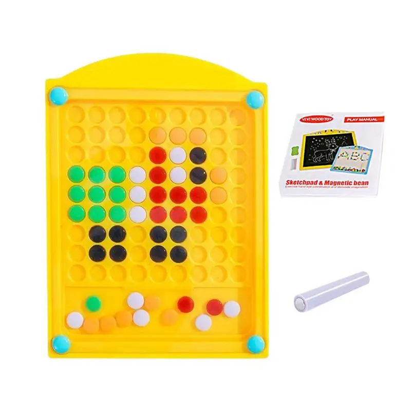 

Magnet Doodle Board With Magnetic Pen & Beads Montessori Preschool Educational Toys Magnetic Learning Board Toddler Travel