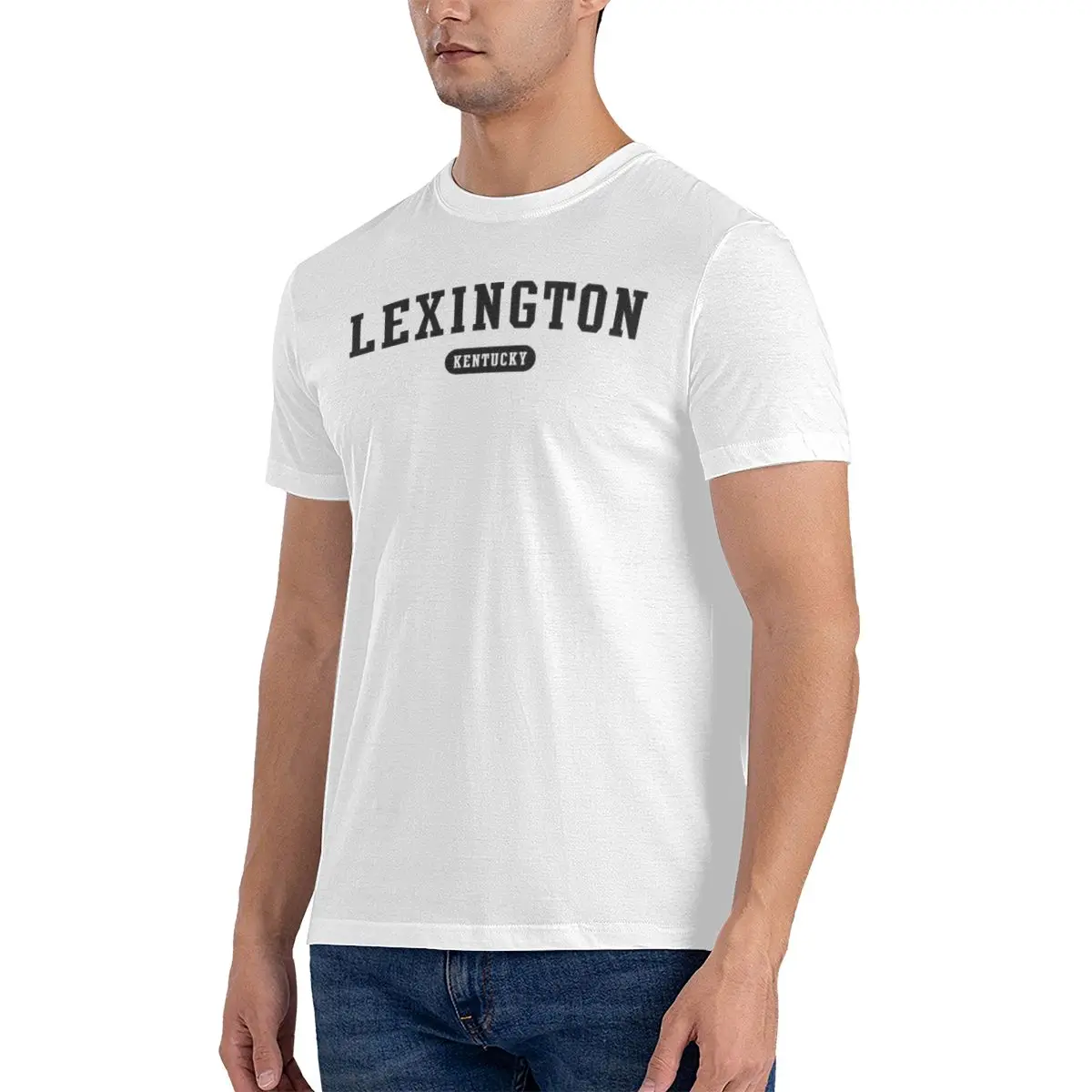 Мужская футболка Funny Lexington KY. Топы с принтом свободные и облегающие женские