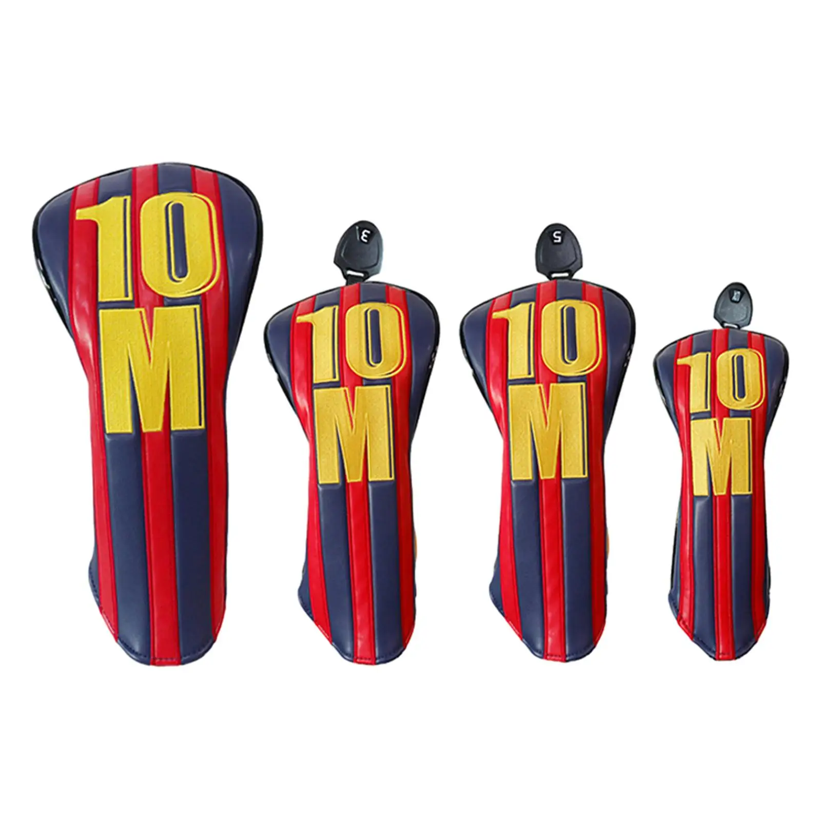 

4Pcs Golf Club Head Covers PU Leather Scratchproof Golf Hybrid Head Covers