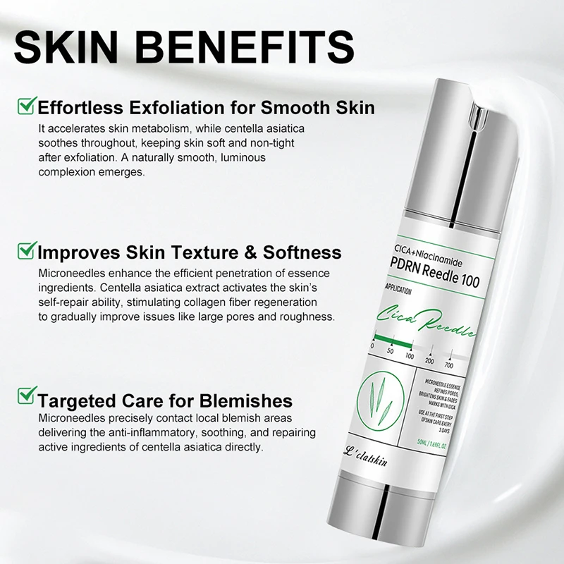 Фото Эссенция CICA+ с ниацинамидом и PDRN: нежное восстановление, длительное увлажнение, гладкость кожи, улучшение текстуры и мягкости кожи. №5