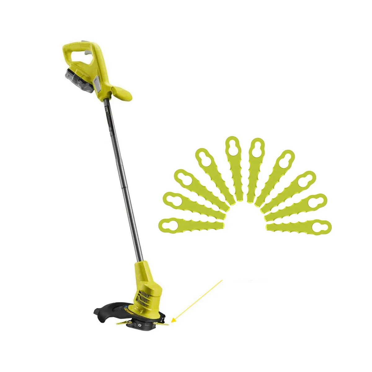 Для Ryobi триммерная головка с пластиковым лезвием RAC155 пластиковое запасное лезвие