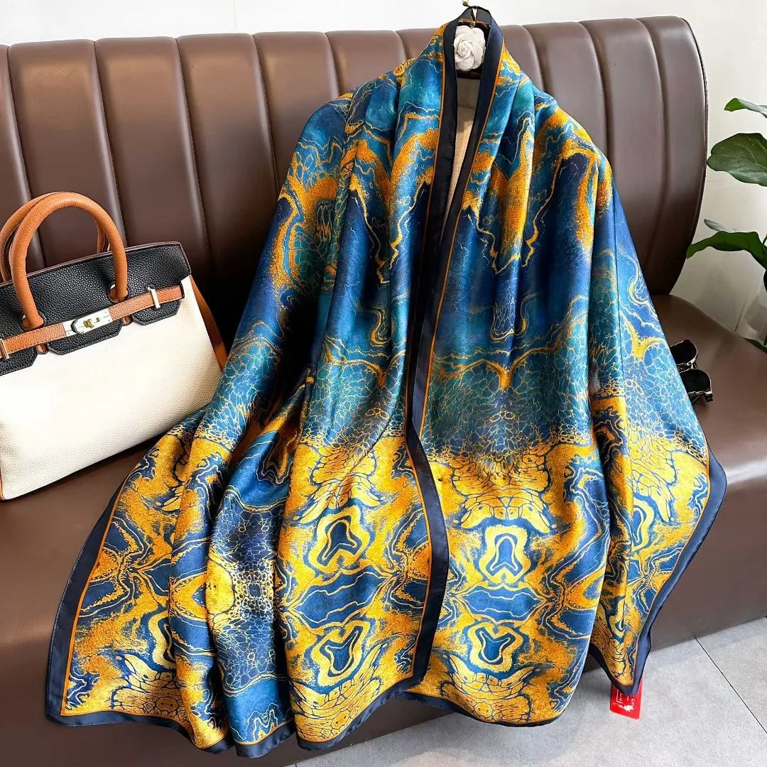 Женский шёлковый шарф 180x90 см
