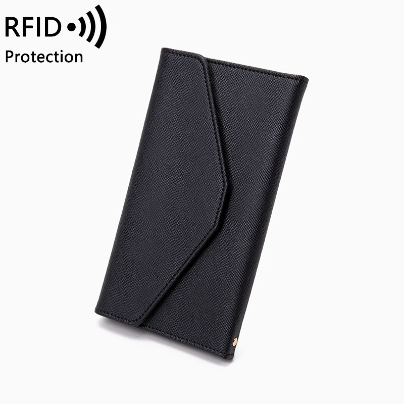 Кошелек Aliwood складной для паспорта кожаный чехол-органайзер документов с RFID