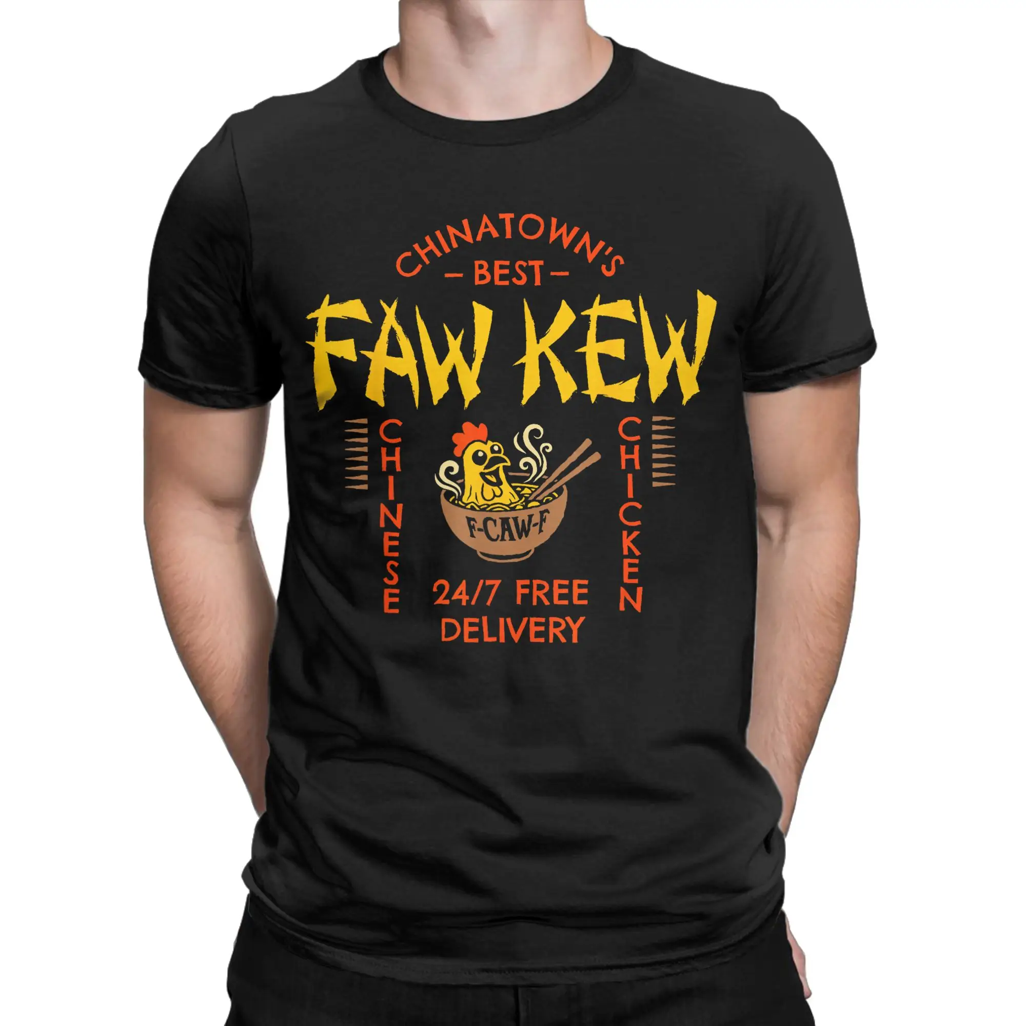 Фото Футболка унисекс FAW Kew Chinese Fao Fow Fowk Fawk, забавная вирусная футболка с мемом F-Caw-F, в стиле Харадзюку, летняя, топ, подарок №2