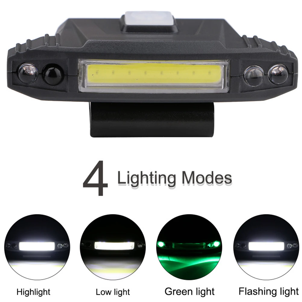 

Hard Hat Light COB LED Super Bright Hiking 4 Modes Headlamp ABS Portable Induction 3W USB Rechargeable Outdoor Adjustable Angle