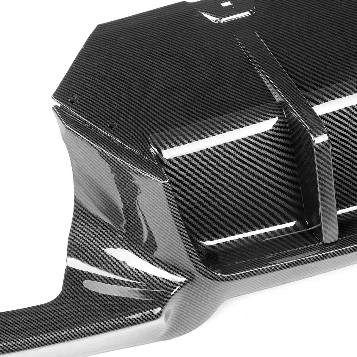 Диффузор для заднего бампера автомобиля разветвитель губ со светодиодной лампой