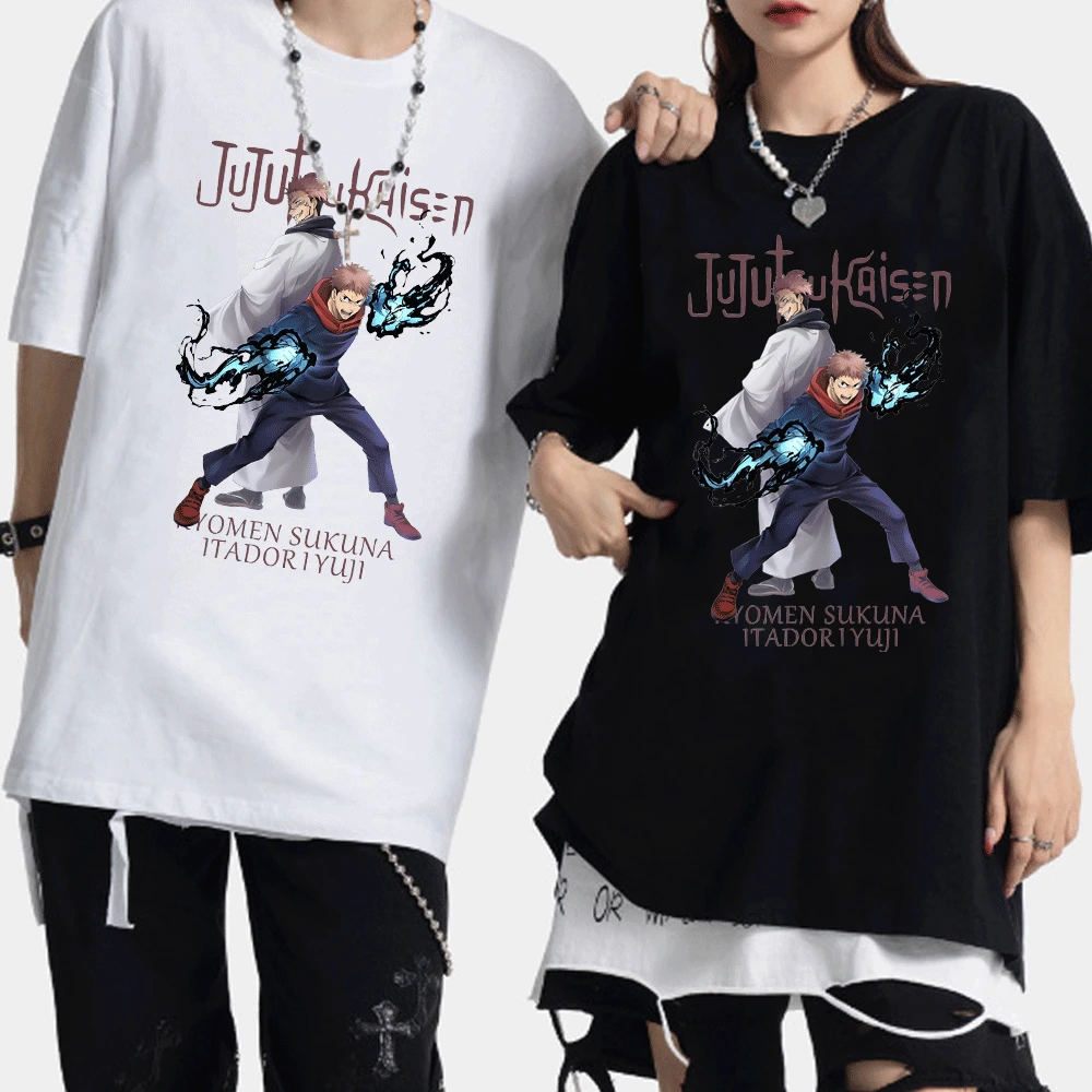 

Jujutsu Kaisen Anime Tshirt Aesthetic T-shirt Street Harajuka Oversize T Shirt Hip Hop Casual Gothic Tee Shirt Men Women Clothes