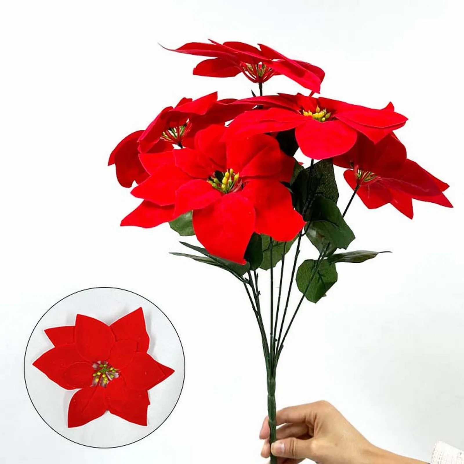 Осенние искусственные герани красные азалеи цветы кусты высокое качество