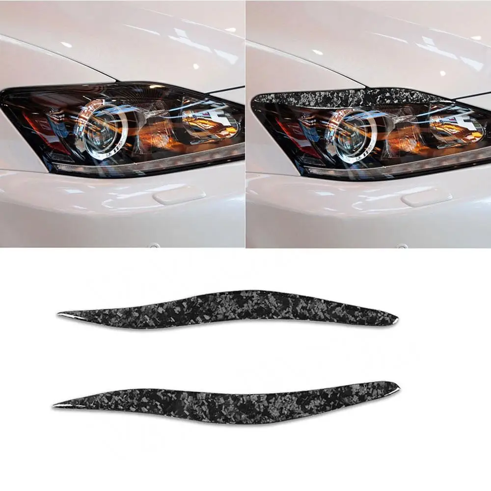 

Forged Carbon Front Lamp Eyebrow Headlight Covers for Lexus IS250 300 2006-2012 Car Styling