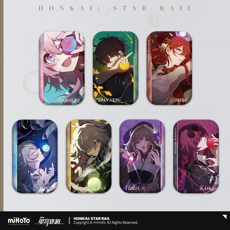 Фото Официальный товар Sunsyea Honkai Star Rail miHoYo, оригинальный подлинный брелок серии FCDJS с лазерными билетами, значок Dan Heng №2