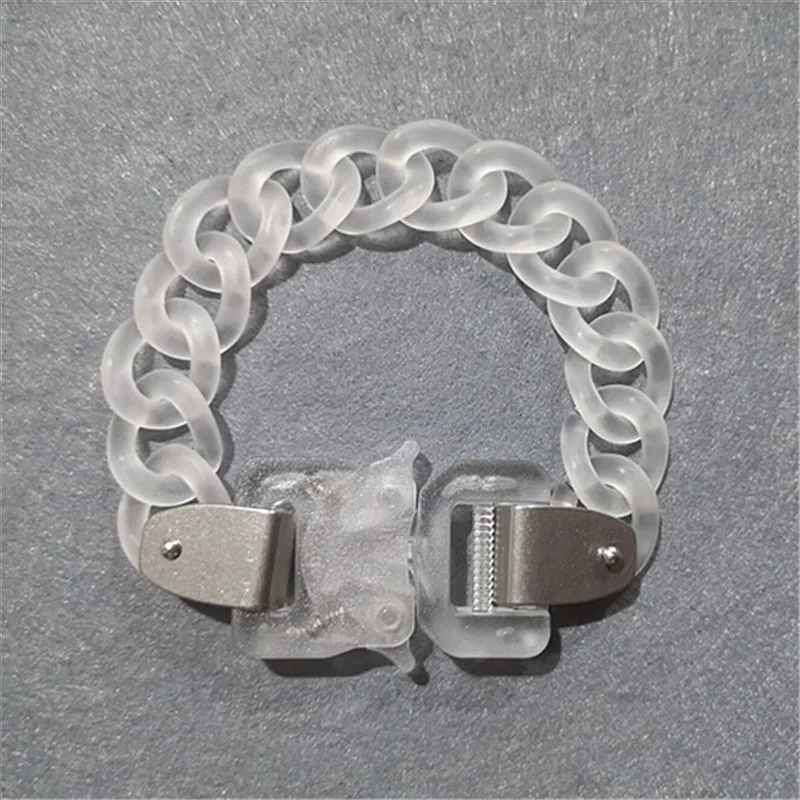 Прозрачное акриловое ожерелье с подвеской в виде цепочки замком