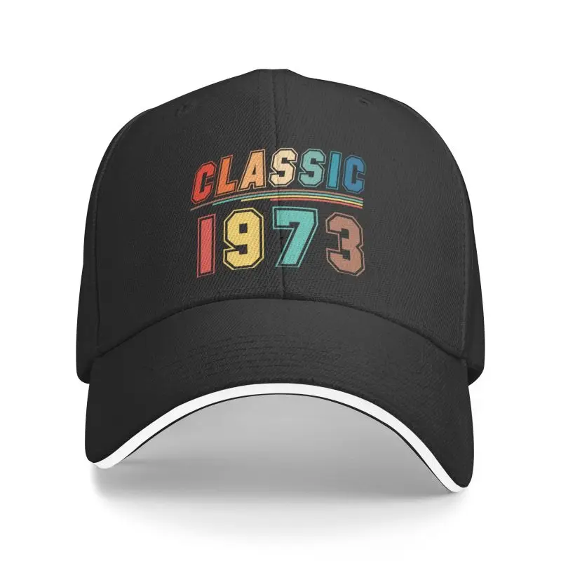 

New Personalized Classic 1973 Baseball Cap Sun Protection Women Men's Adjustable 49th Perfect Birthyear Gift Idea Dad Hat Summer
