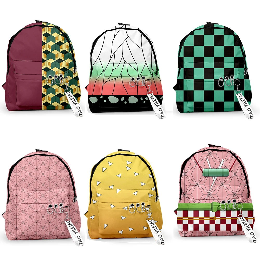 

Clearance Sale Japanese Anime Damon Slayer School Backpack Cosplay Kamado Nezuko Travel Backpacks Shoulders Bag