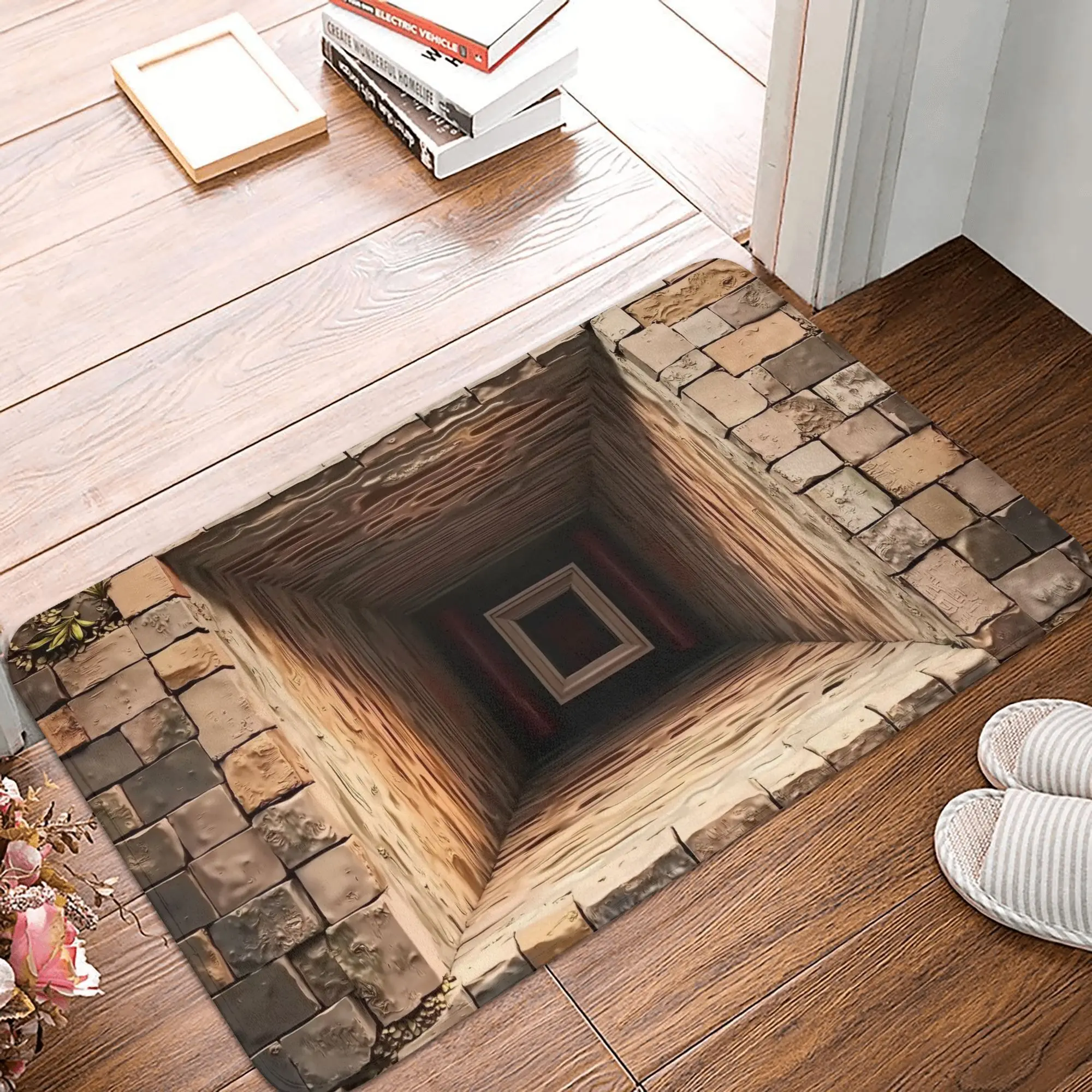 

Противоскользящий 3D коврик для двери из полиэстера