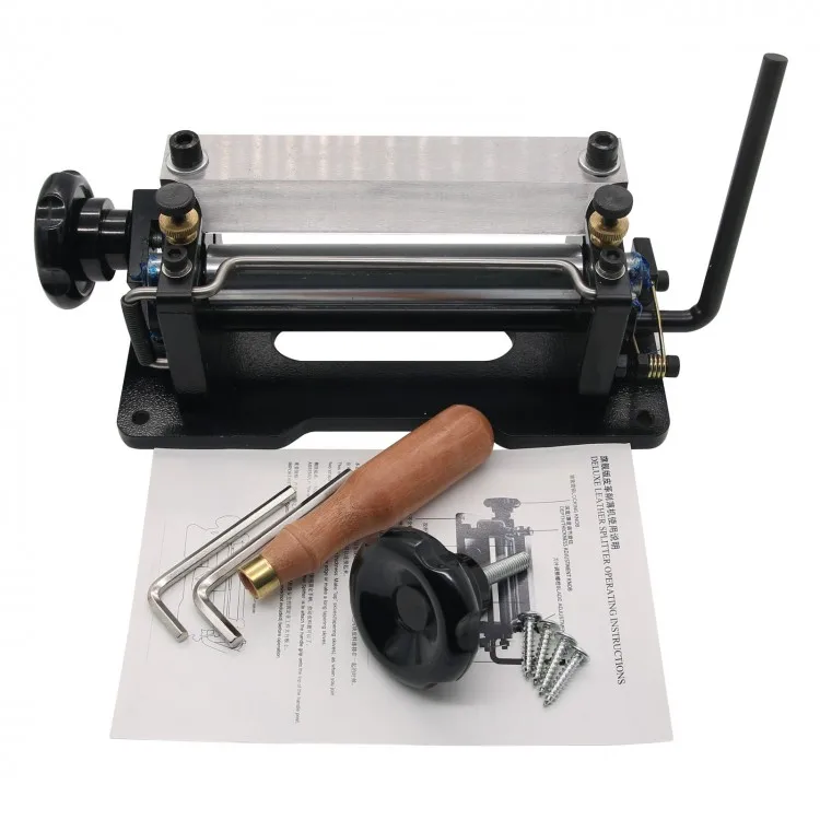 

Black Manual Splitting Skiver Shovel Cover Leather Paring Thinning Machine