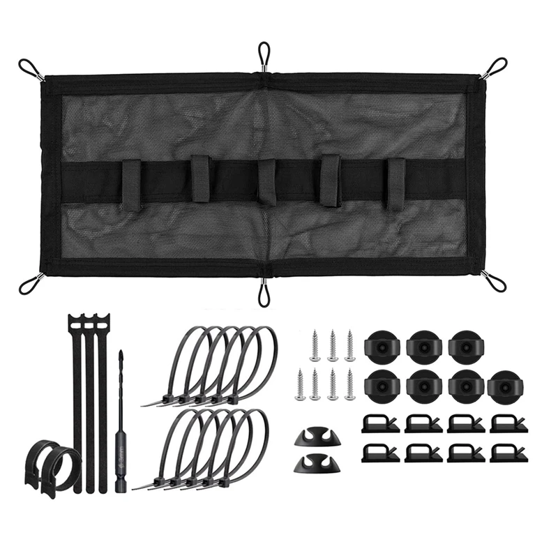 

Cable Management Net - Under Desk Wire Management - Flexible Under Desk Cable Management Tray