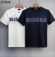 2022 new dsquared2 cotton couple round neck short sleeved shirt letter printing top t shirt dt940