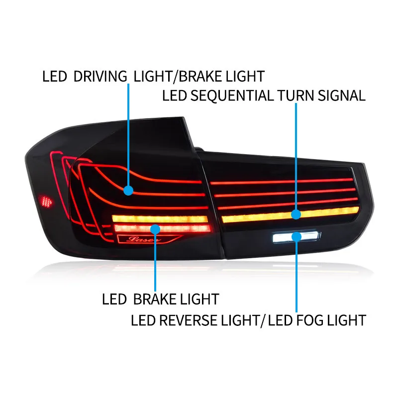 Задние фонари в сборе для BMW 3-й серии F30 F35 2013-2018 светодиодный дальний фонарь