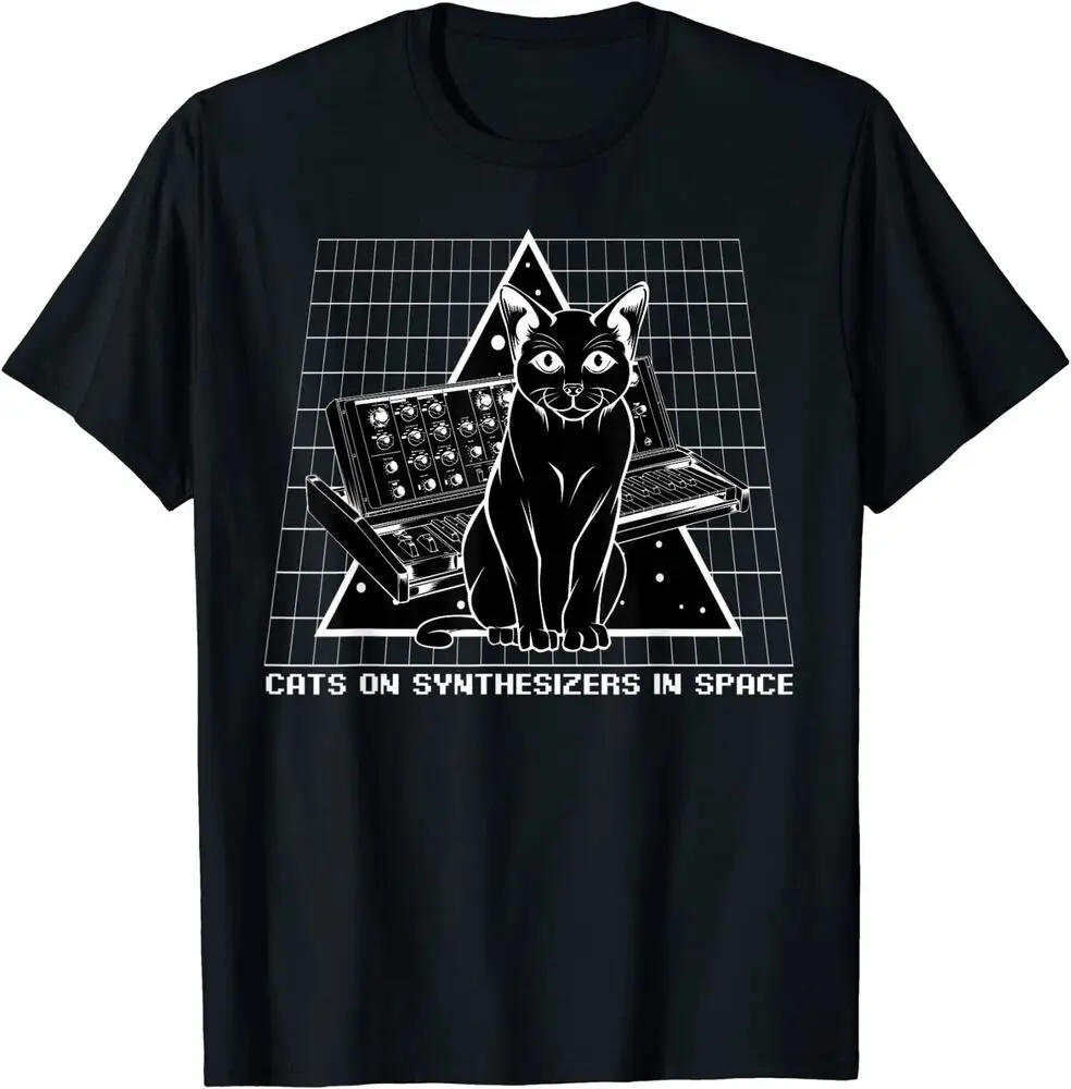 

Cats On Synthesizers In Space Cat Owner Musician Gift T-Shirt S-4Xl