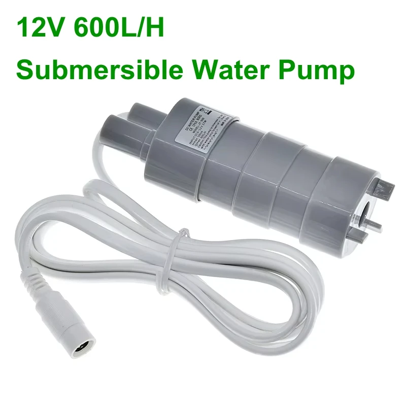 

Погружной водяной насос постоянного тока 12 В 600 л/ч высокого давления, трехпроводной водяной насос с микродвигателем и адаптером 5,5X2,1 USB