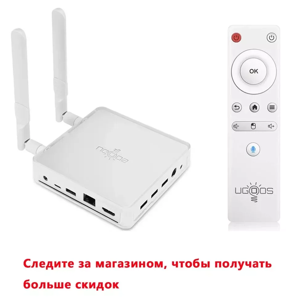 

UGOOS AM7 Amlogic S905X4 AV1 Android 11 Smart TV Box 4GB DDR4 32GB ROM Type-C WiFi 6 1000M LAN BT5.0 4K HD Media Player UGOOS A