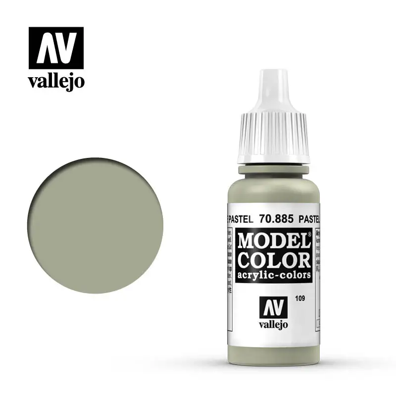 

Vallejo Paint Acrylic Spain AV 70885 109 Verde Pastel Pastel Green Model Coloring Water-Based Hand Painted Gunpla Gundam