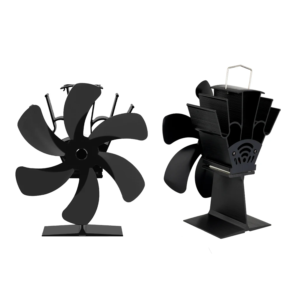 6 Blades Stove Fan Heat Powered Fireplace Fan Log Wood Burner Eco-fan Quiet Home Winter Warm Heater Efficient Heat Distribution