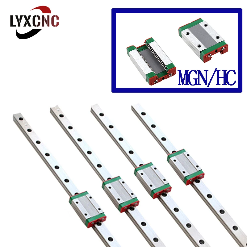 

MGN7 MGN9 MGN12 MGN15 200 400 500 800 1000mm Miniature Linear Rail Slide :1pc MGN Linear Guide 1PC MGN Block For CNC 3D Printer