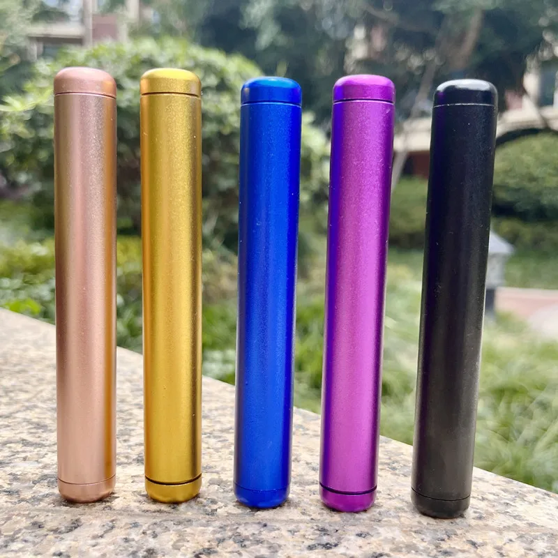 110MM Aluminum Cigar Airtight Container Travel Storage Cigarette Holder Smell Proof Waterproof Smoking Accessories