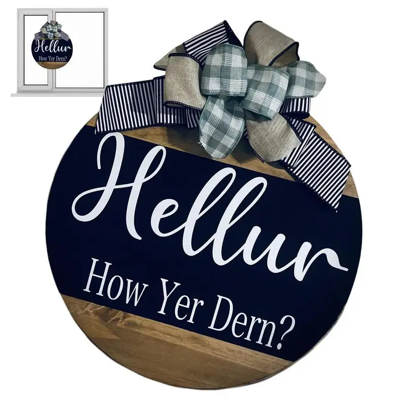 

Welcome Wreath Sign For Front Door Funny Vintage Farmhouse Wooden Welcome Sign Door Decor Rustic Wall Hangings For Porch Garden