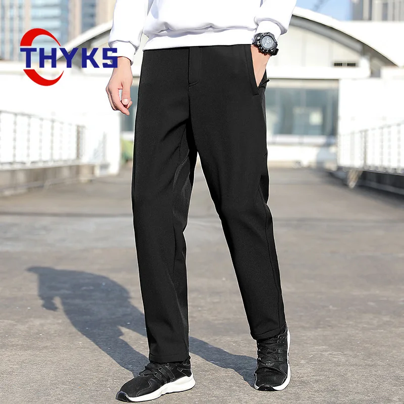 Брюки мужские тонкие эластичные спортивные большие ветрозащитные