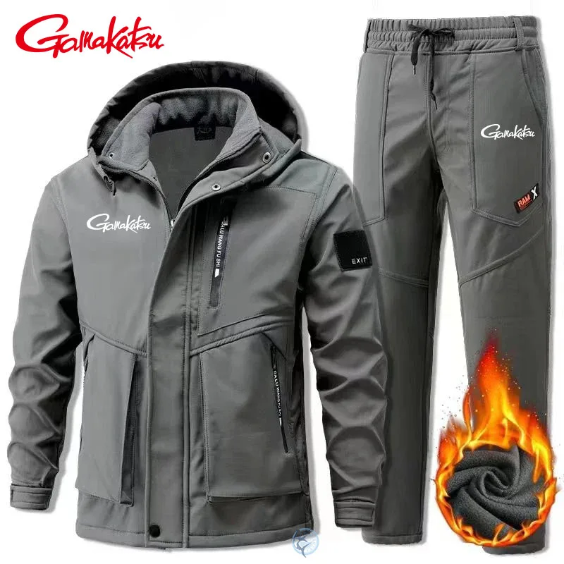 Новый зимний мужской костюм для рыбалки Gamakatsu с подкладкой утепленная