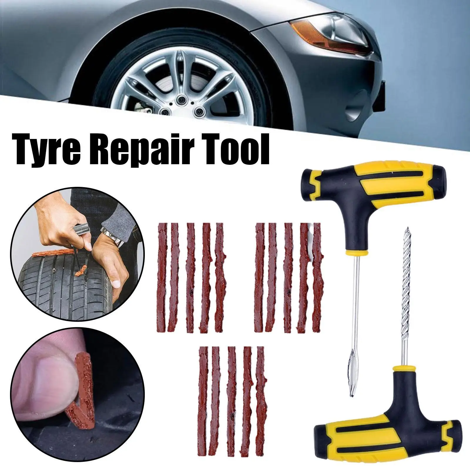 

Car Tire Repair Tool Tire Repair Kit Auto Tire Tyre Cement Tool Puncture Plug Garage Car Truck Tubeless Wheel Tire Repair Tool