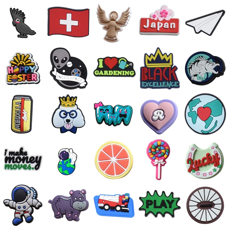 

Women Charm Wholesale Bulk Shoe Charms Para Pins Set Jeans Packs Boy Men Girl Decorations for Crocs Shoes Accessories Kids Gifts