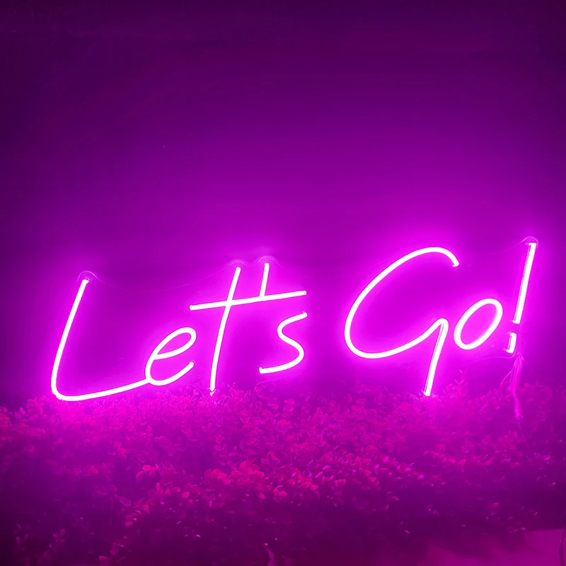 

Custom Neon Sign Lets's Go! Neon Light Living Room Bedroom Decoration Home Wall Decor Art Led Lights Sign Neon Name Sign