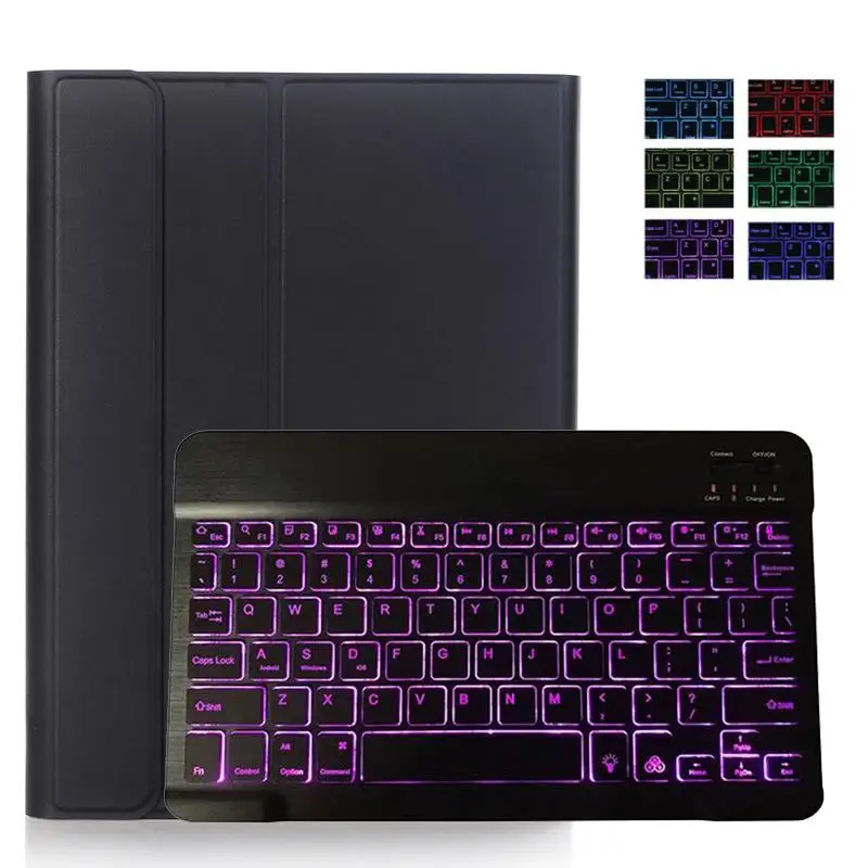 

7 Color Backlight Wireless Keyboard For Huawei Matepad T10 9.7" T10S 10.1" Tablet Case With PU Leather Protect Stand Cover +pen