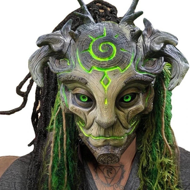 Headgear Full Face Halloween Handsome Monster Forest Elf Mask Bar Haunted House Props Men