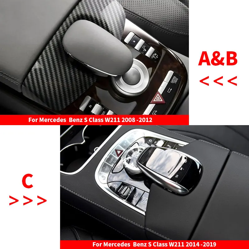 Центральный подлокотник для Mercedes Benz S Class W221 08-12 W222 14-19 корпус из АБС-углеволокна с