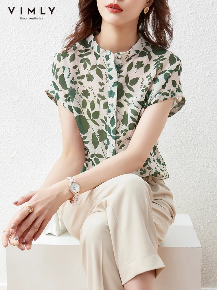 Блузка VIMLY для женщин элегантная женская блузка с цветочным рисунком на