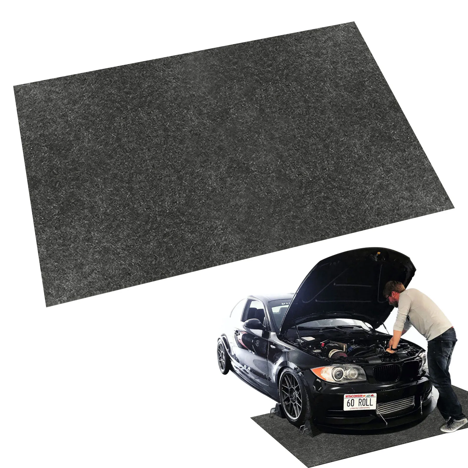 

Garage Floor Mat Anti-Slip Felt Fabric Absorbent Material Garage Floor Oil Spill Mat Protect Floor From Spills Drips Splashes