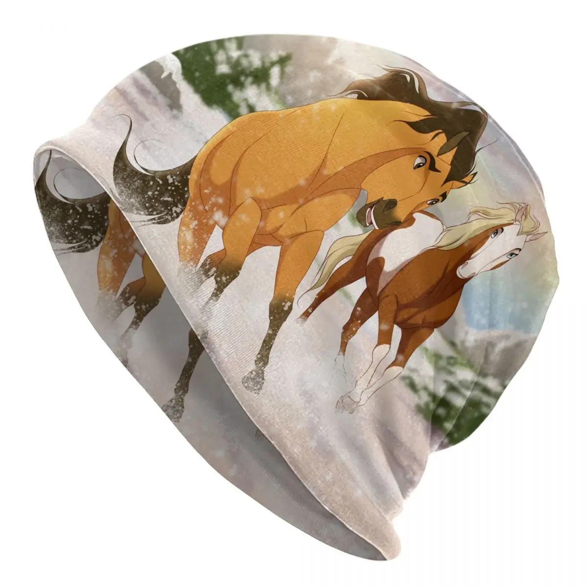 

Осенние шапки-бини с изображением талисмана cibrown, шапка с изображением лошади, винтажные зимние шапки, рождественский подарок