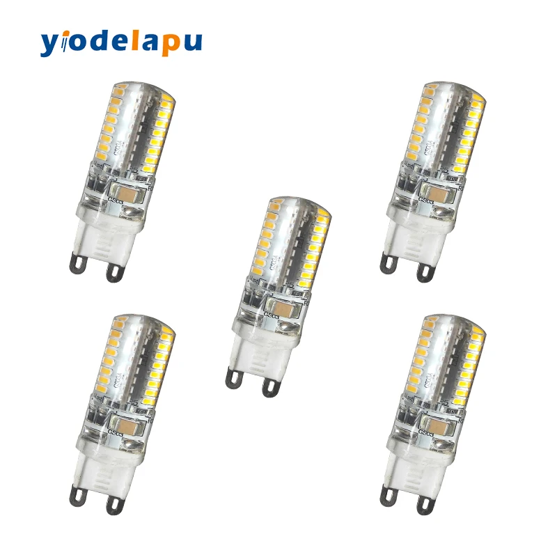 

5pcs G9 Warm White LED 3W 4W 5W 6W 220V Lamp SMD 3014 Led bulb Replace 30W/60W halogen lamp light for Chandelier Spotlight