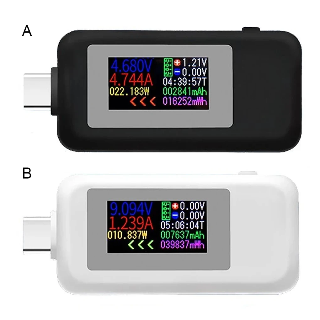

Type-C USB Tester Voltage Meter 4-30V Ammeter Testing Machine White