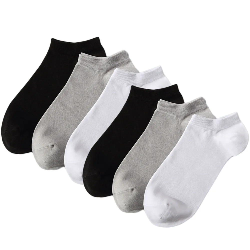 6pairs Ankle Athletic Socks Cotton Cushioned for Men Low Cut Ventilating Comfort Fit Performance No-Show Breathable Casual Socks