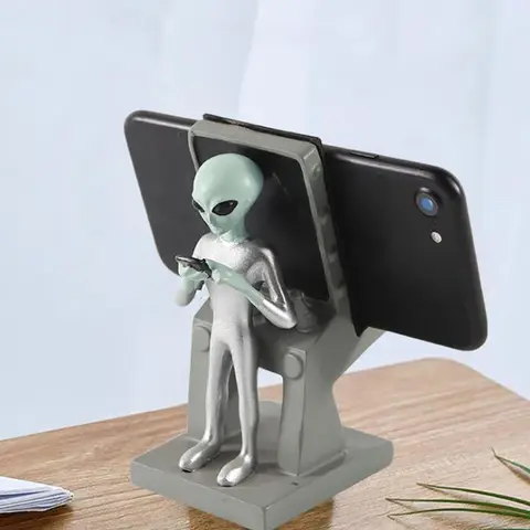 Держатель для телефона Alien, подставка для телефона, держатель для планшетов, настольная подставка, украшение для рабочего стола, для просмотра ТВ