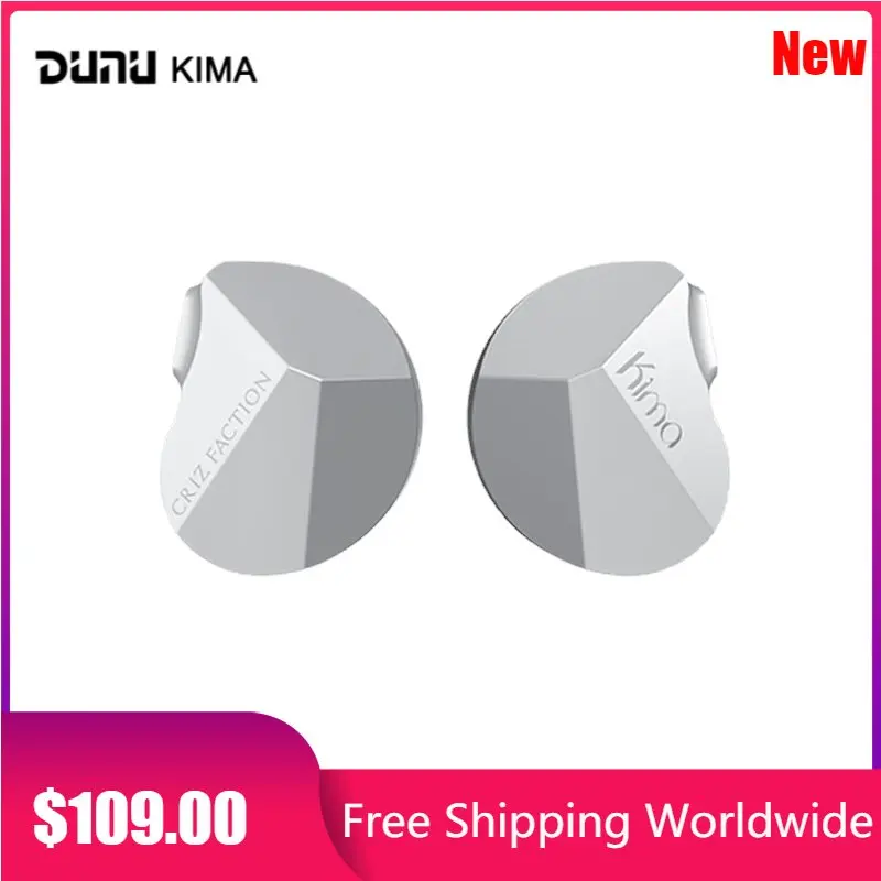 

НОВЕЙШИЕ Наушники DUNU KIMA 10 мм DLC Dynamic Driver In Ear с двойным контролем потока воздуха спереди, корпус из цинкового сплава