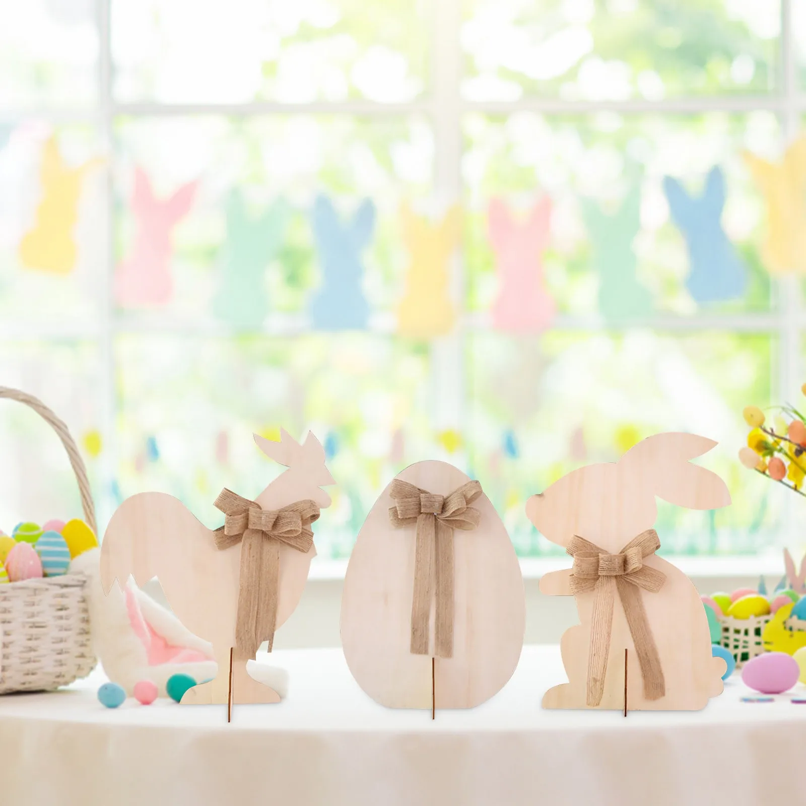 

Шелковые искусственные деревянные пасхальные украшения с кристаллами, пасхальные подарки «сделай сам» на Пасху, декоративные большие рожд...